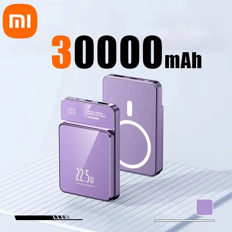 Xiaomi Power Bank 50000Mah Wireless Magnetic Power Bank Magsafe Super Fast Charging Suitable for Iphone Lenovo Samsung Huawei