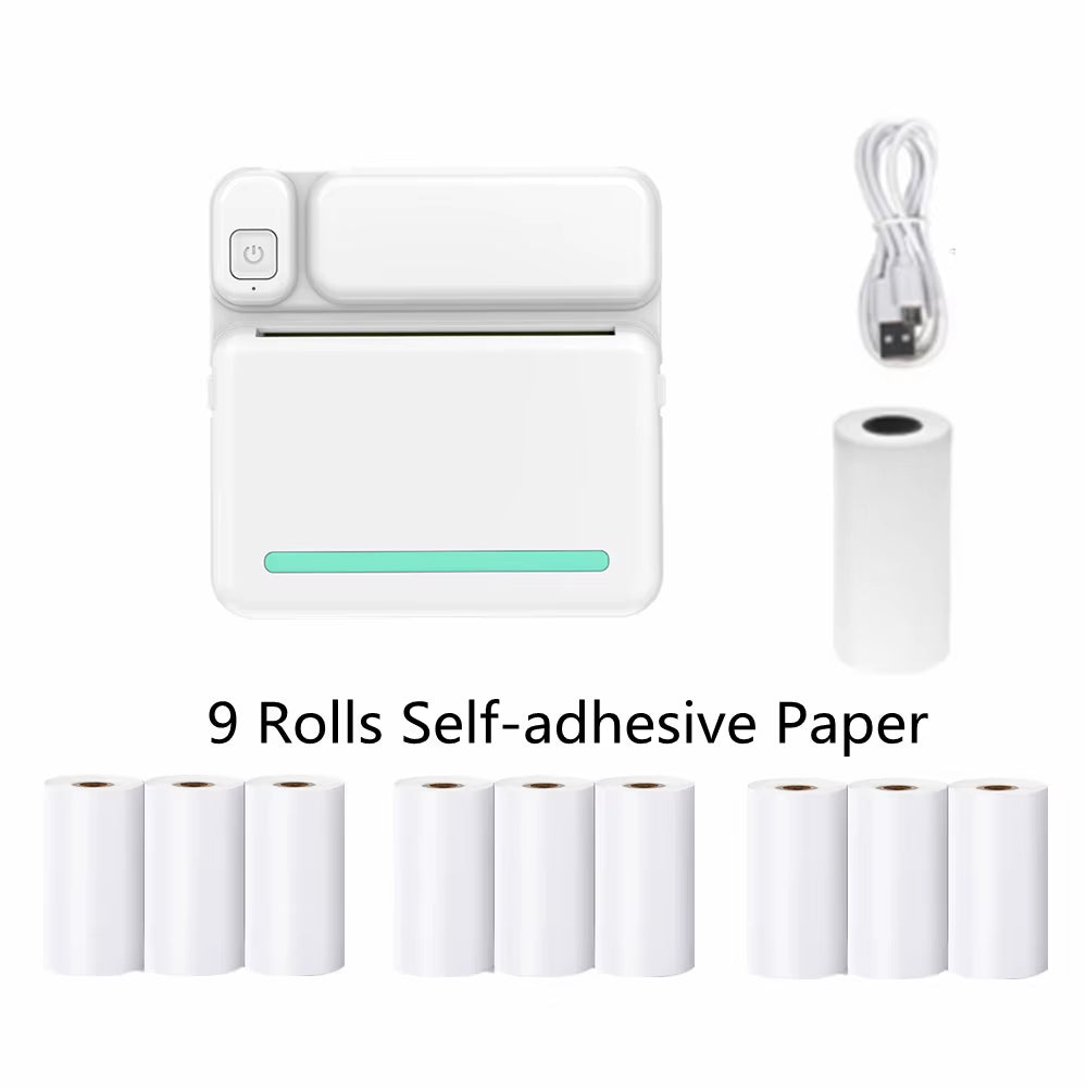 Portable Mini Printer Thermal Label Printer Sticker Inkless HD Pocket Printers for Phone Bluetooth Miniprint Printing Photo