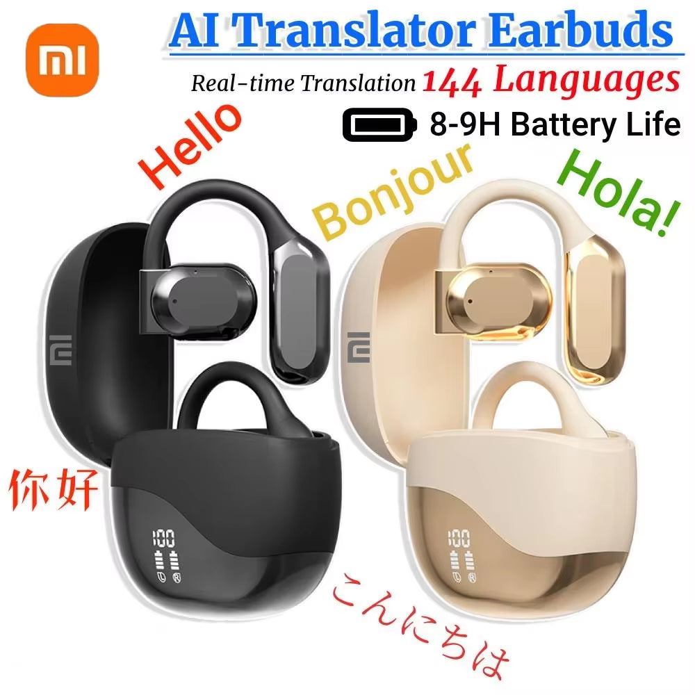 Xiaomi Translator Earphones AI Translator Earbuds Bluetooth Compatible 5.4 Noise Reduction Smart Voice Translator Earhook