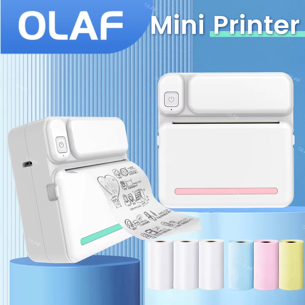 Portable Mini Printer Thermal Label Printer Sticker Inkless HD Pocket Printers for Phone Bluetooth Miniprint Printing Photo